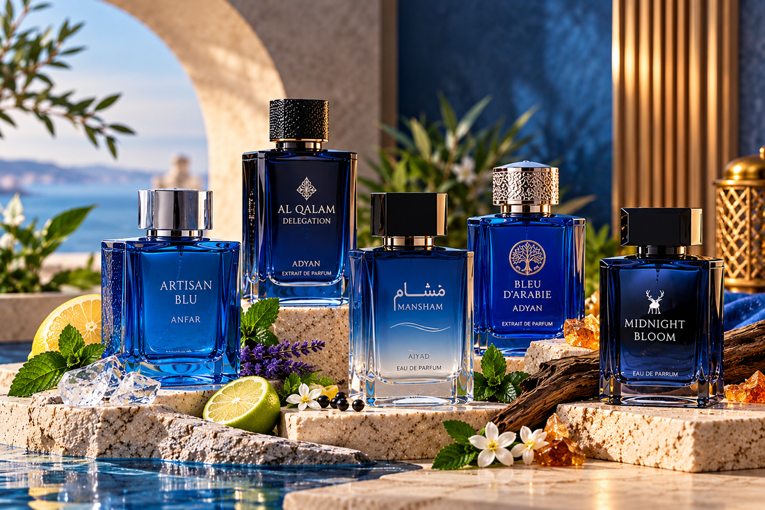 Best blue fragrances in the UK with fresh aquatic and citrus scent profiles