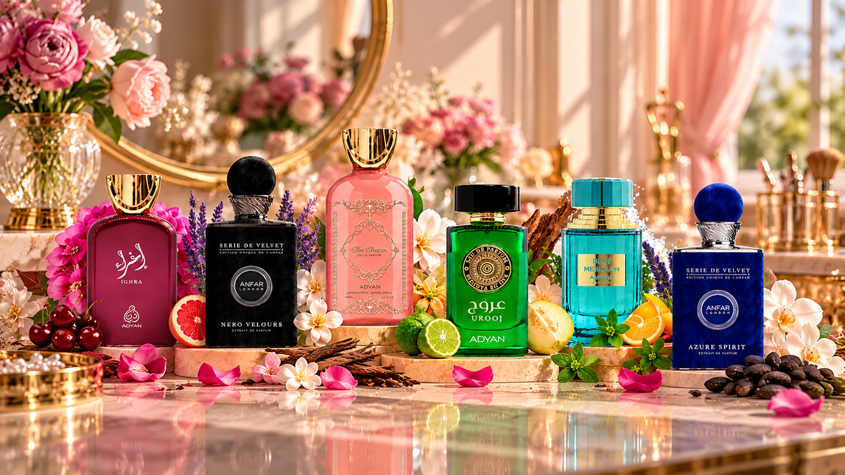 Feminine fragrance collection from London Musk featuring elegant floral, fresh and bold perfumes