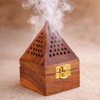Wooden Pyramid Small Bakhoor Burner