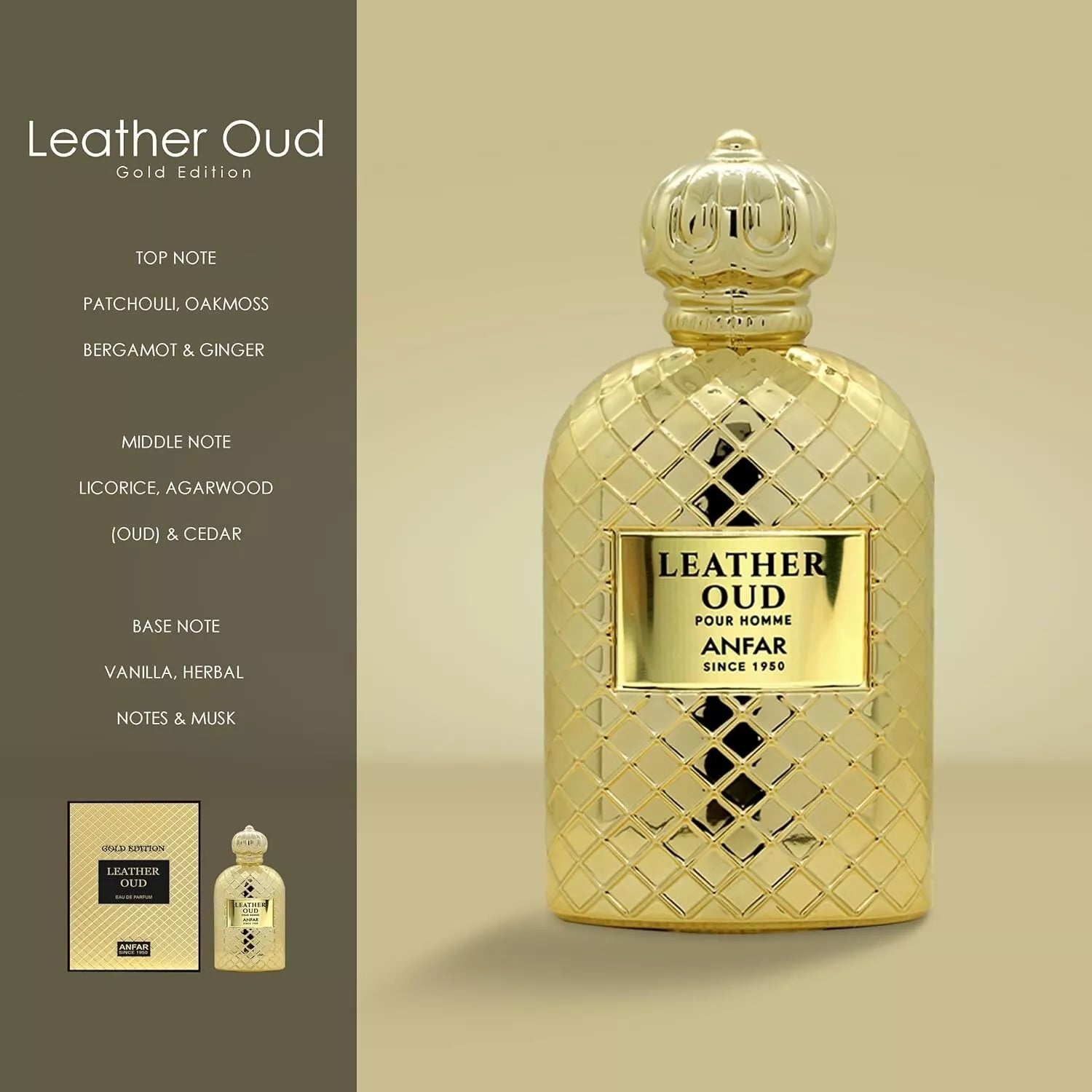 ANFAR Leather Oud Pour Homme 100ml Men’s Fragrance
