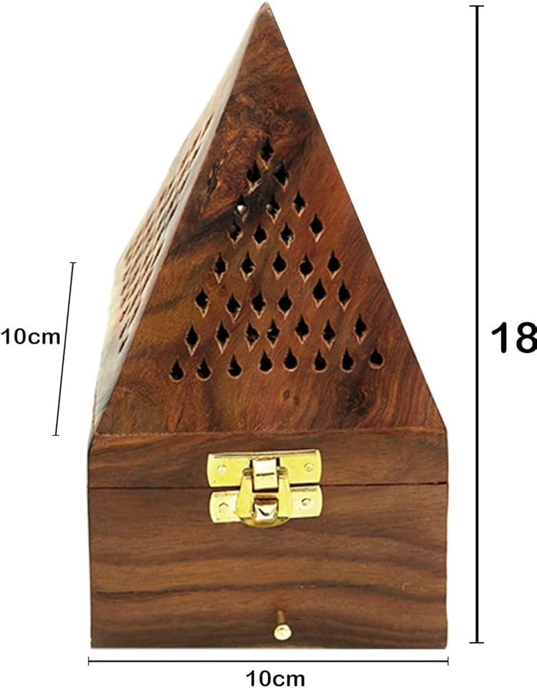 Wooden Pyramid Small Bakhoor Burner