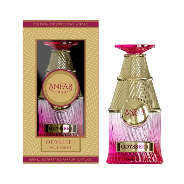 Odyssey I Pour Femme Extrait de Parfum 100ml | A Bold and Elegant Fragrance for the Modern Woman Unveil your adventurous spirit with Odyssey I Pour Femme Extrait de Parfum. This captivating fragrance for women blends floral, spicy, and woody notes, creating a bold yet refined scent that reflects confidence and elegance. The perfume opens with a fresh, vibrant burst of citrus and aromatic notes, which then evolve into a sophisticated heart of warm spices and delicate florals. The fragrance settles into a rich, musky, and woody base, leaving behind a long-lasting impression of strength and grace. Odyssey I is perfect for the modern woman who seeks a fragrance that embodies both adventure and elegance. Whether for daytime wear or an evening out, this perfume will make a statement wherever you go.