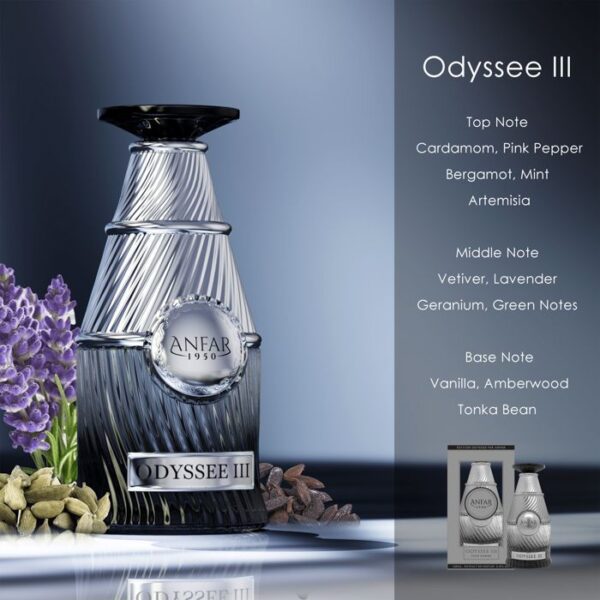 ODYSSEE III POUR HOMME ANFAR 1950 100ML , Edition Odyssee Par ANFAR , Extrait De Parfum For Men